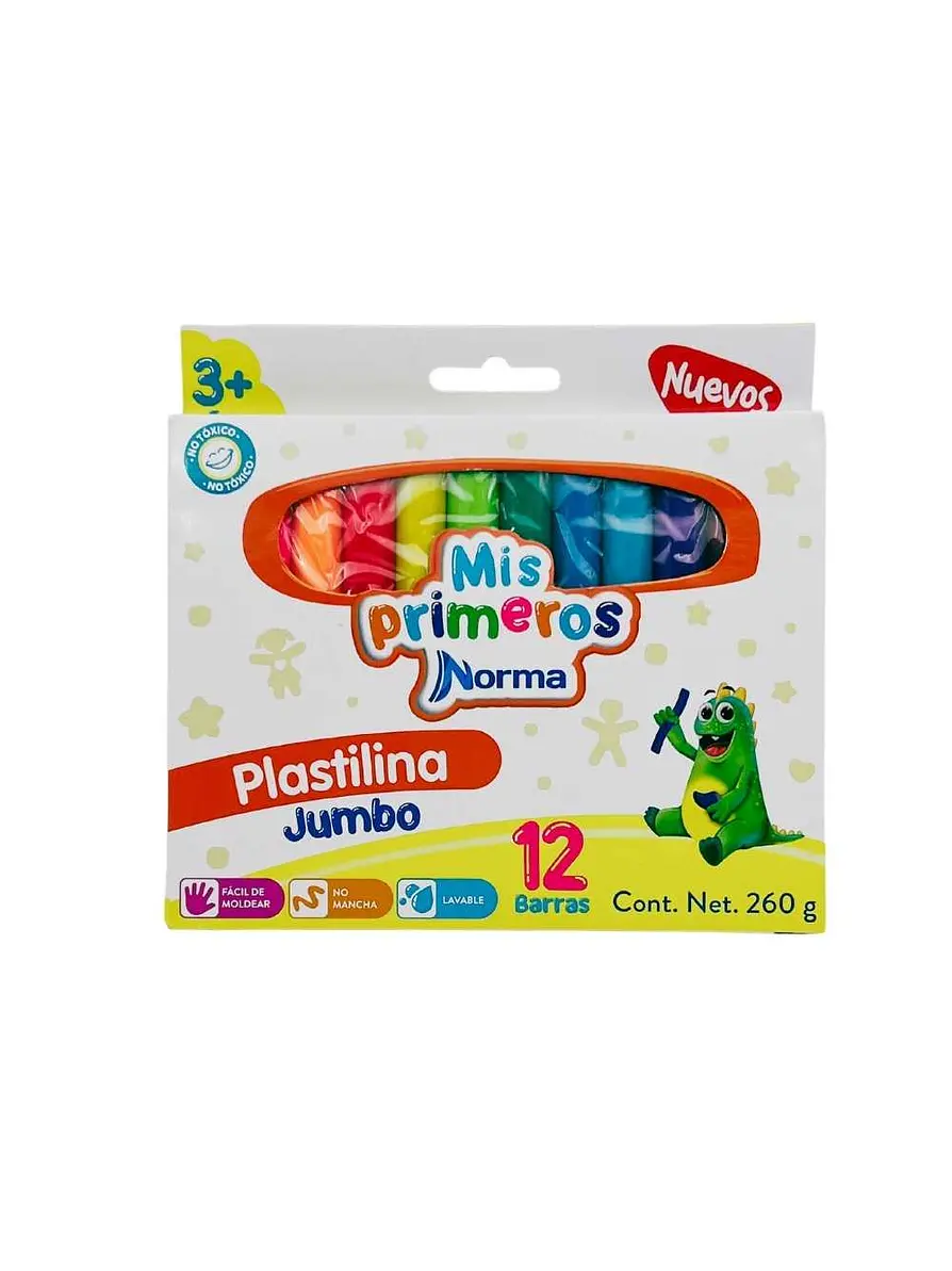 Caja Plastilina Gigante Norma x12 Barras 260gr