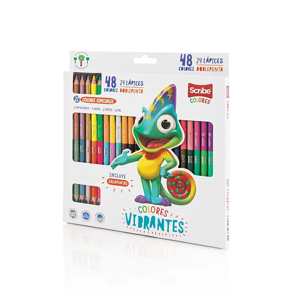 Colores Scribe Doble Punta x24 Unidades