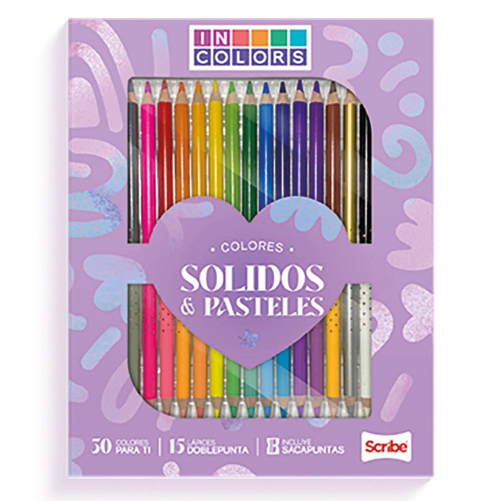 Colores Incolors Doble Punta x15 Unidades Scribe