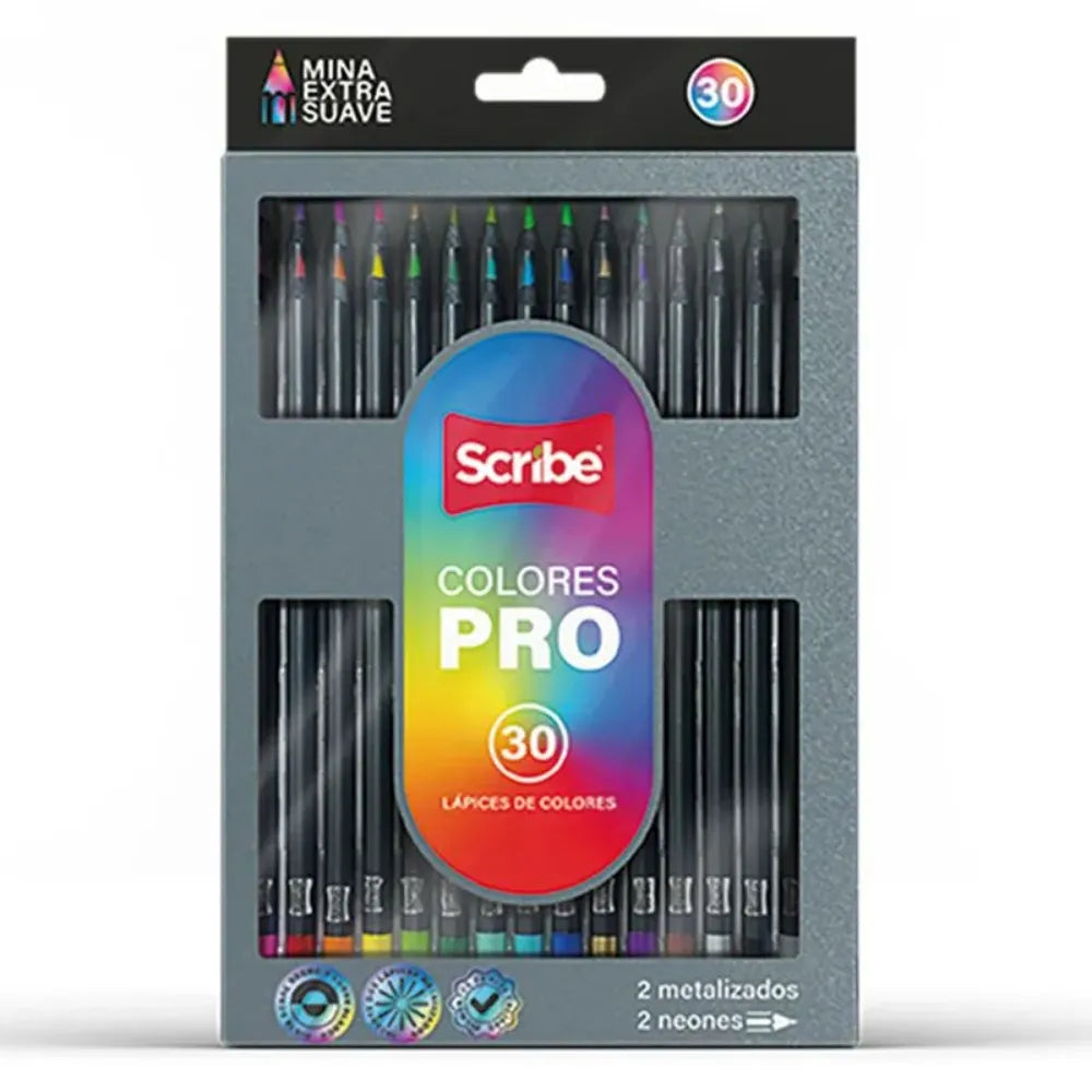 Colores Scribe Pro Unipunta x30 Unidades
