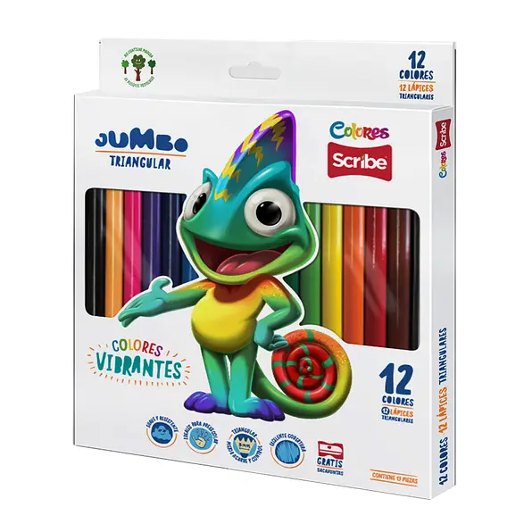 Colores Scribe Unipunta Jumbo x12 Unidades