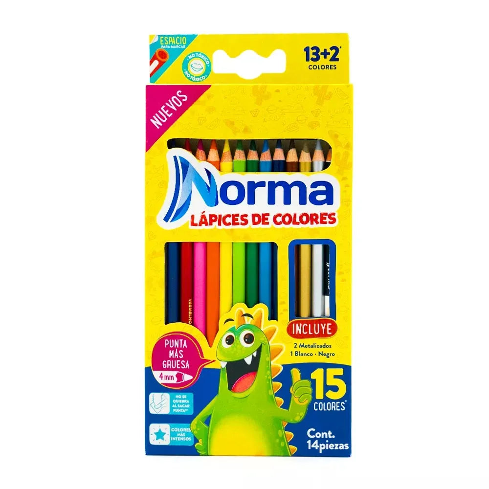 Colores Norma x15 (13+2) Punta 4mm