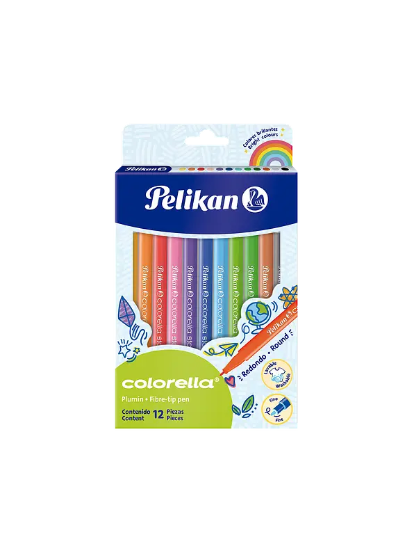 Plumones Lavables Pelikan Colorella Star x12 Unidades