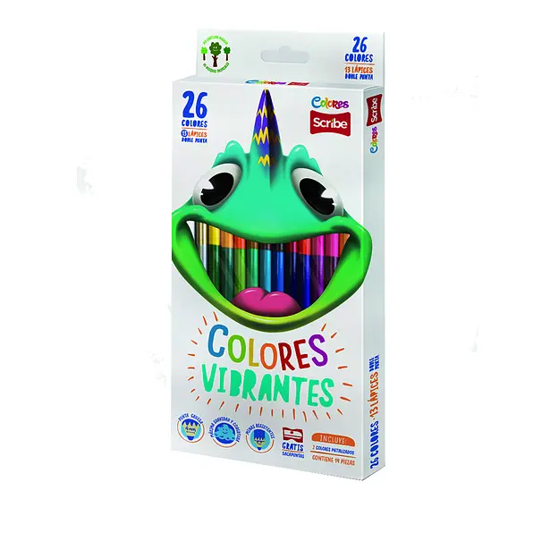 Colores Scribe Doble Punta x13 Unidades 26 Colores