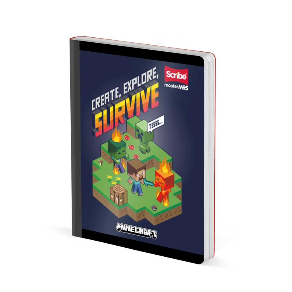 Cuaderno Cosido Cuadriculado Minecraft 100 Hojas