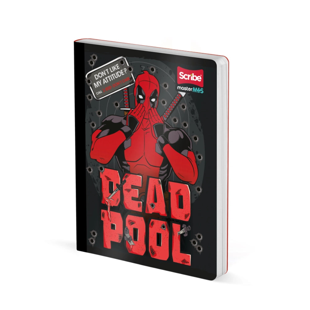 Cuaderno Cosido Rayado Deadpool 100 Hojas