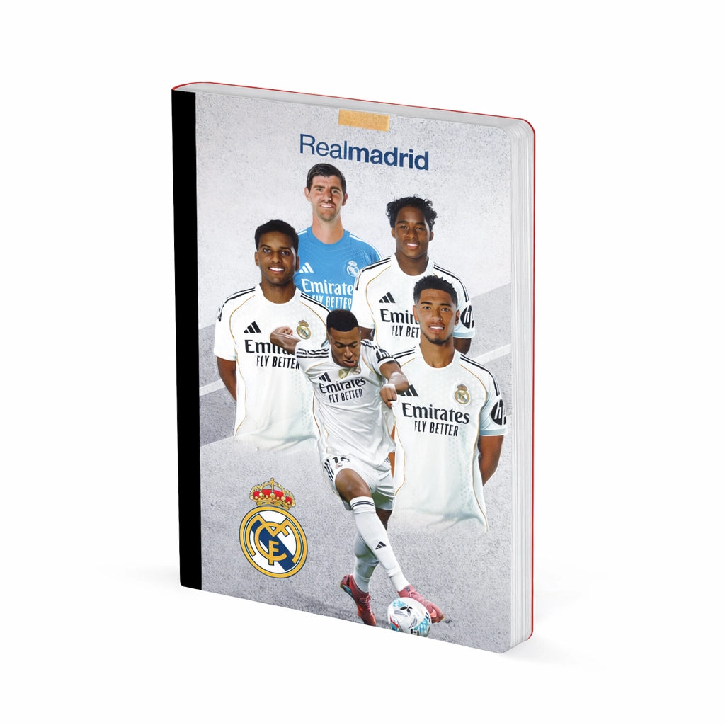 Cuaderno Cosido Cuadriculado Real Madrid 50 Hojas
