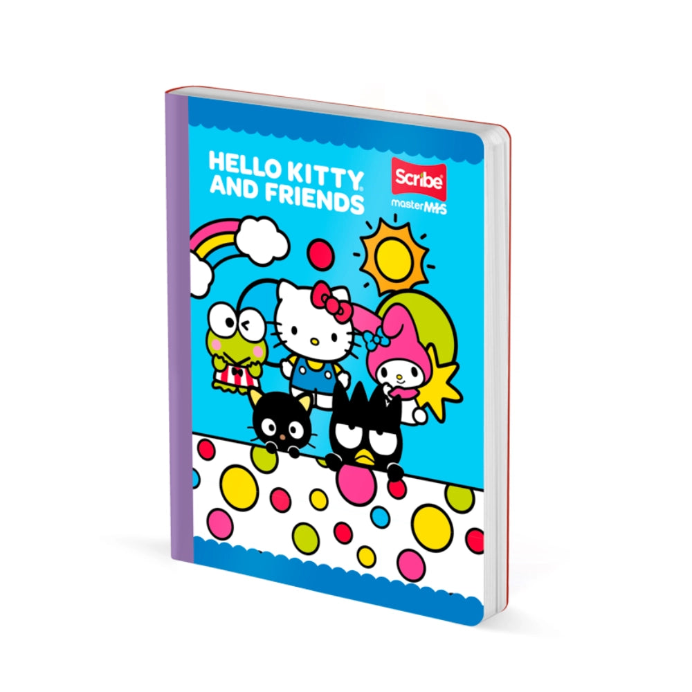 Cuaderno Cosido Cuadriculado Hello Kitty & Friends 100 Hojas