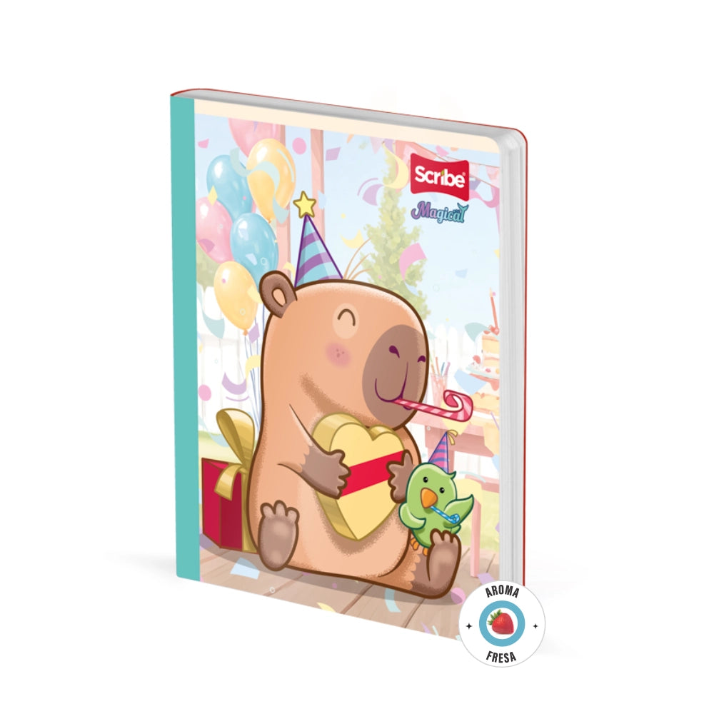 Cuaderno Cosido Cuadriculado Capibara Magical 100 Hojas