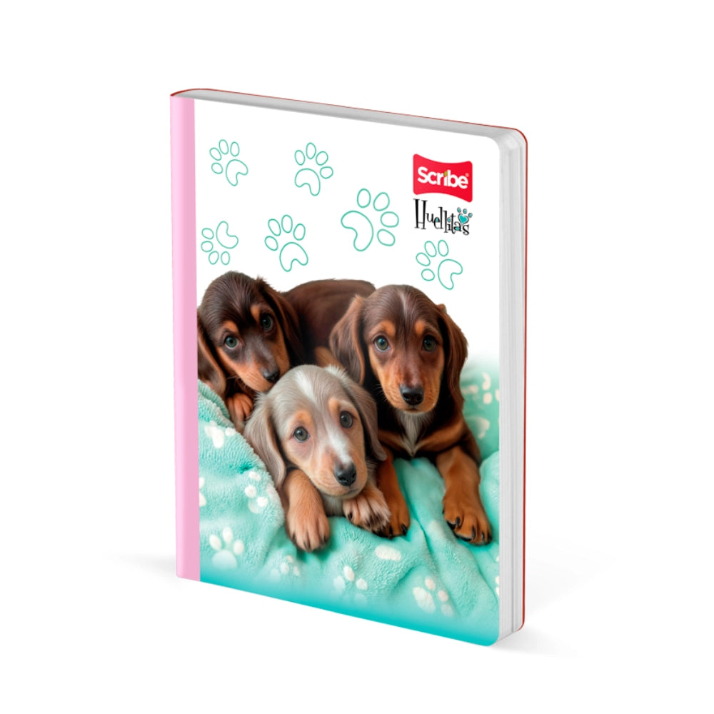 Cuaderno Cosido Cuadriculado Huellitas 100 Hojas