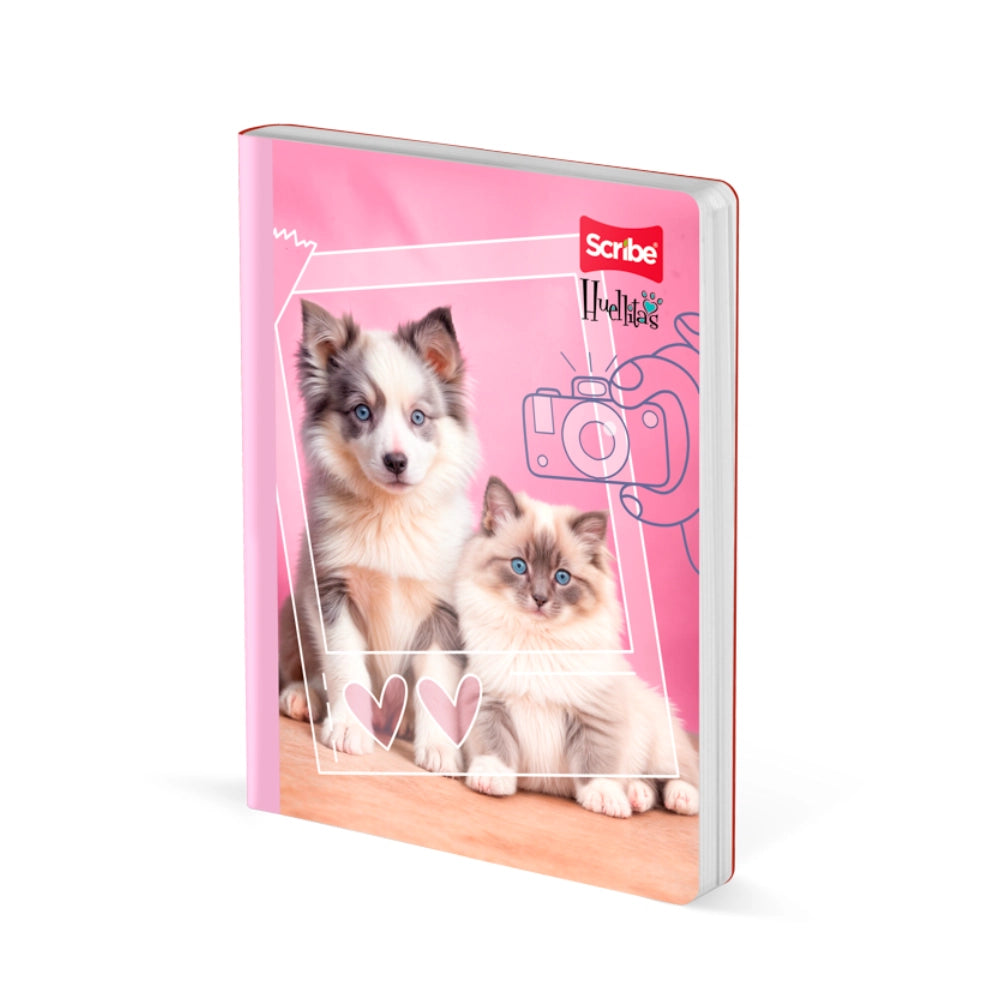 Cuaderno Cosido Cuadriculado Huellitas 100 Hojas