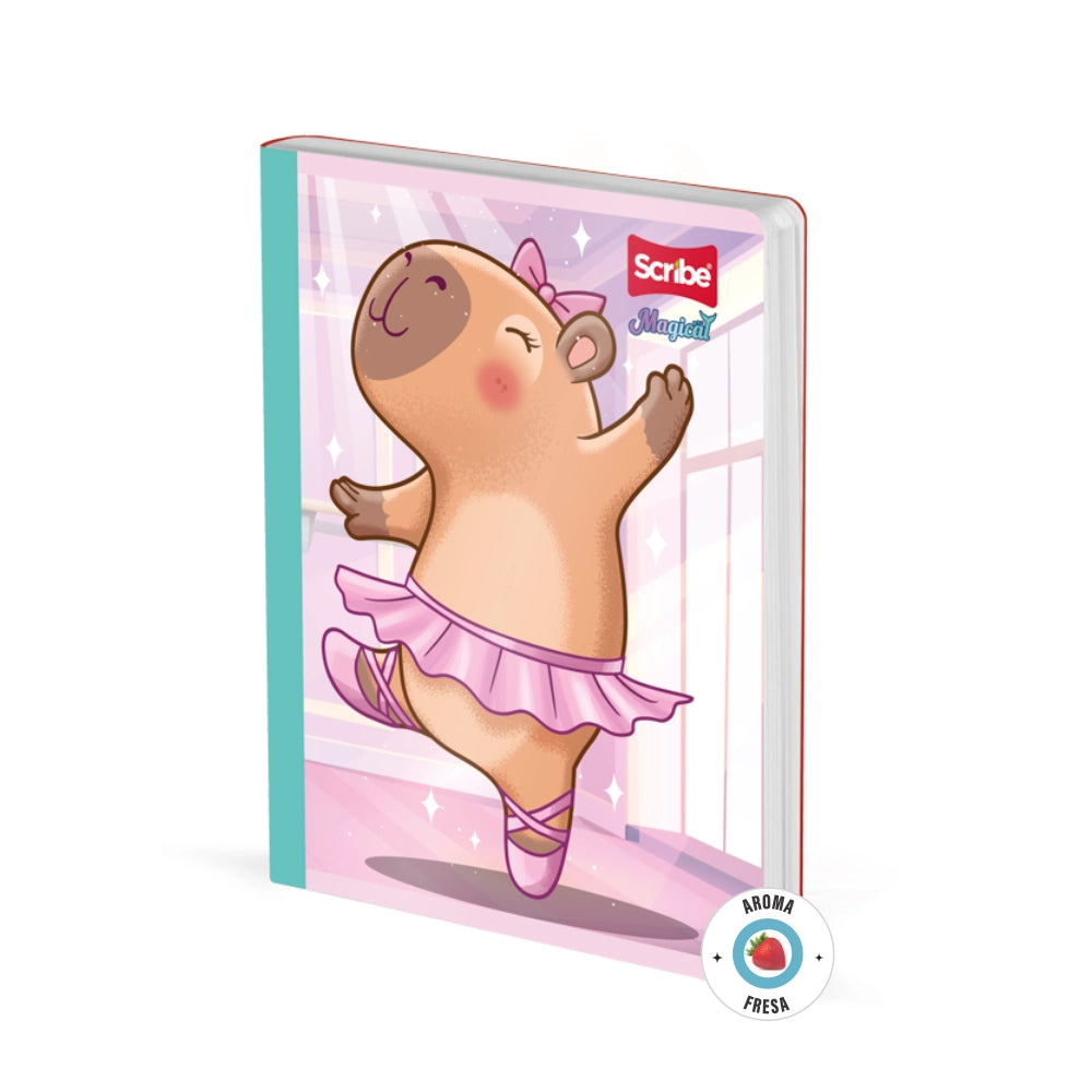 Cuaderno Cosido Doble Pauta Capibara Magical 100 Hojas