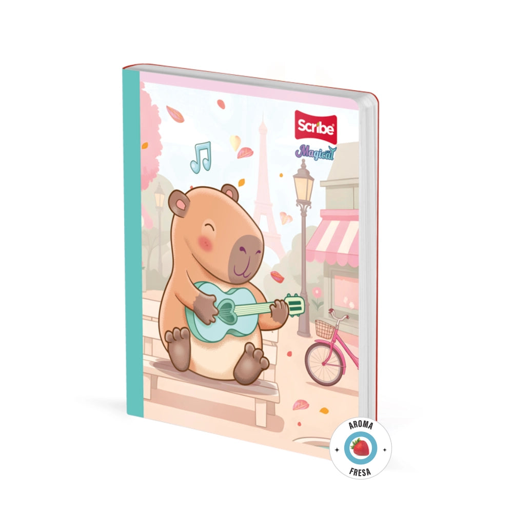 Cuaderno Cosido Doble Pauta Capibara Magical 50 Hojas
