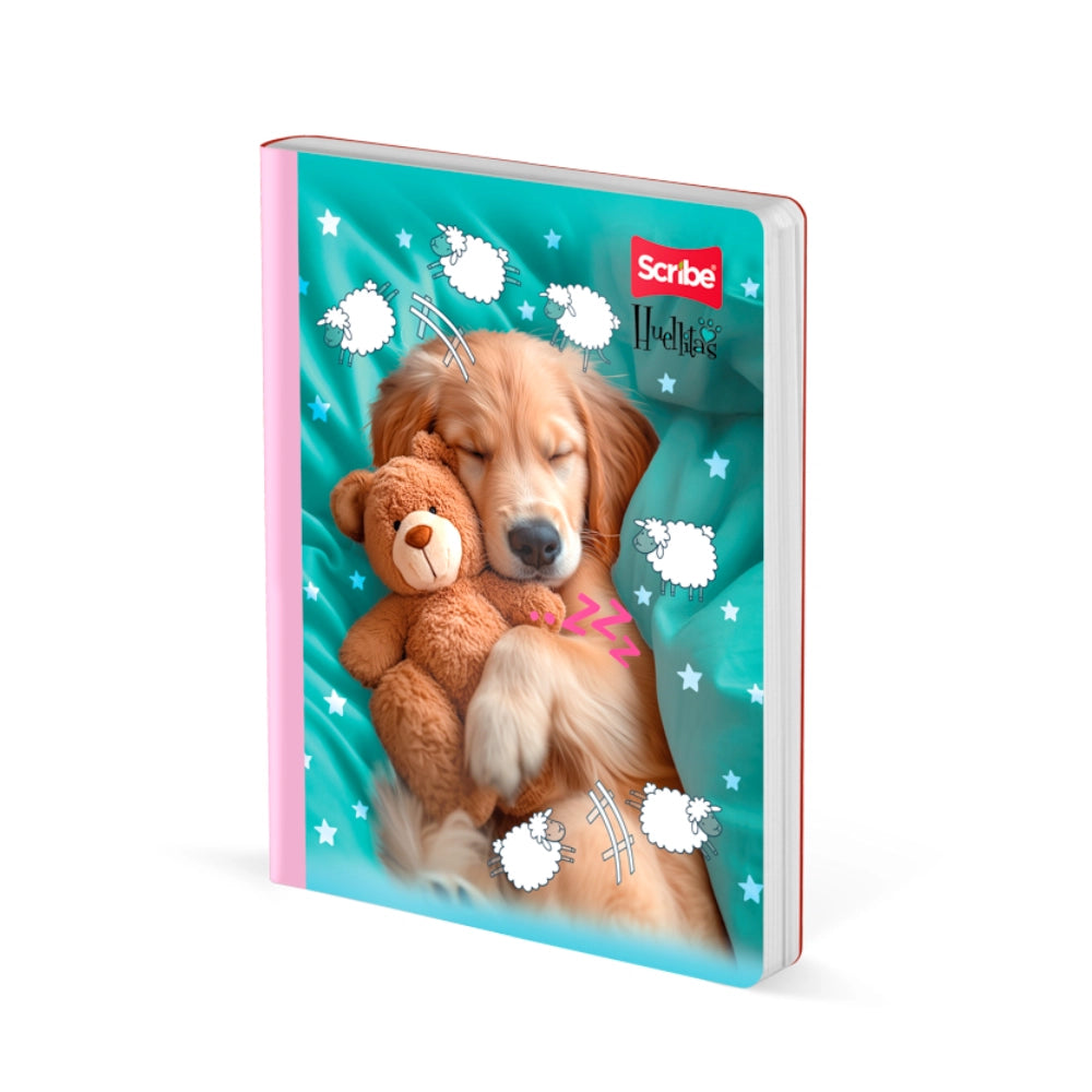 Cuaderno Cosido Cuadriculado Huellitas 50 Hojas