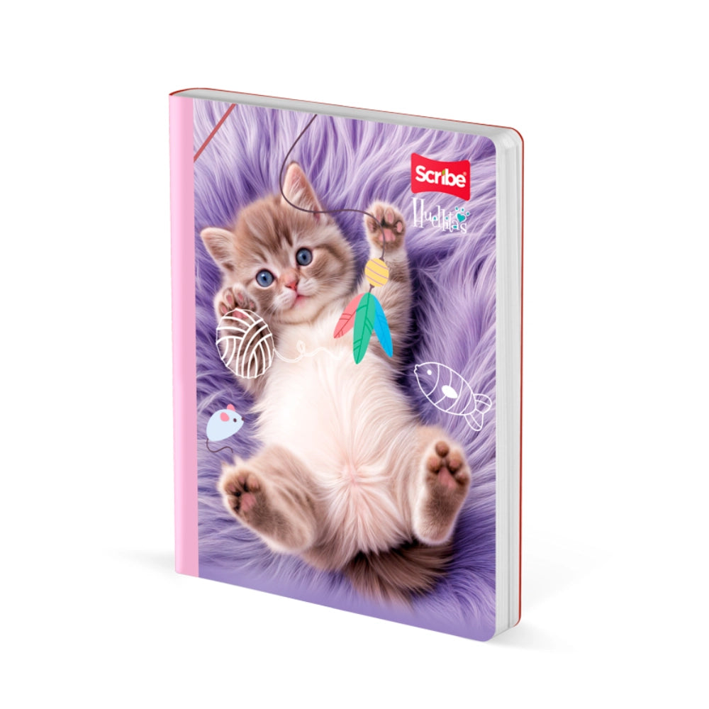 Cuaderno Cosido Cuadriculado Huellitas 50 Hojas