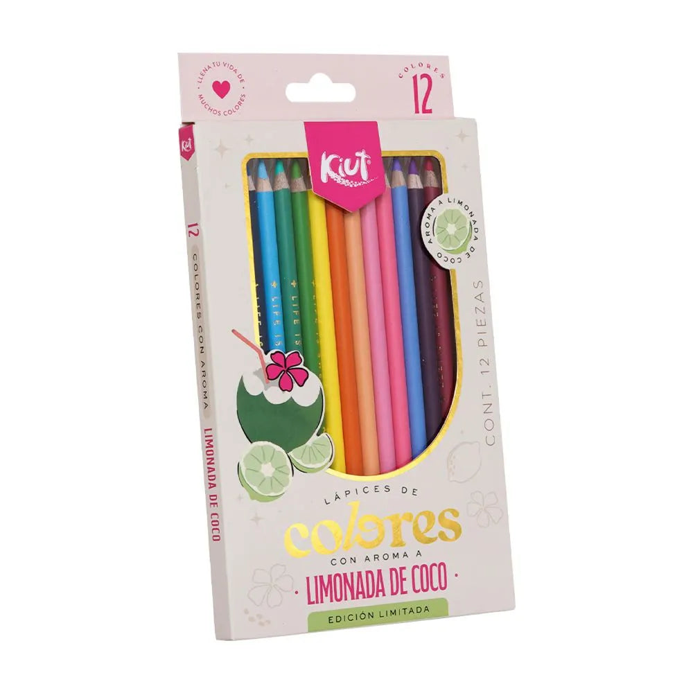 Colores Kiut x12 Unidades Aroma Limonada de Coco