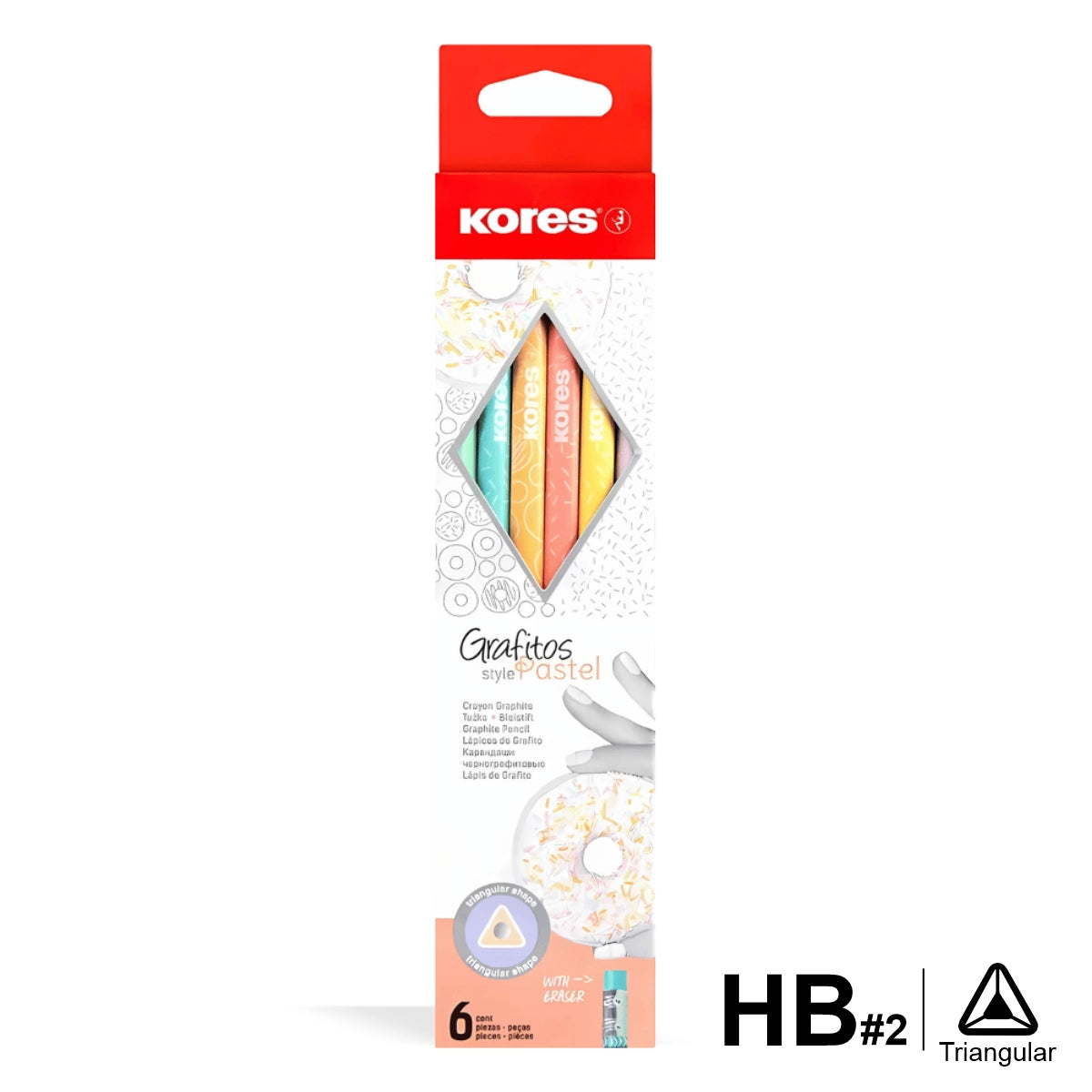 Caja Lapiz Kores Style Pastel x6 Unidades