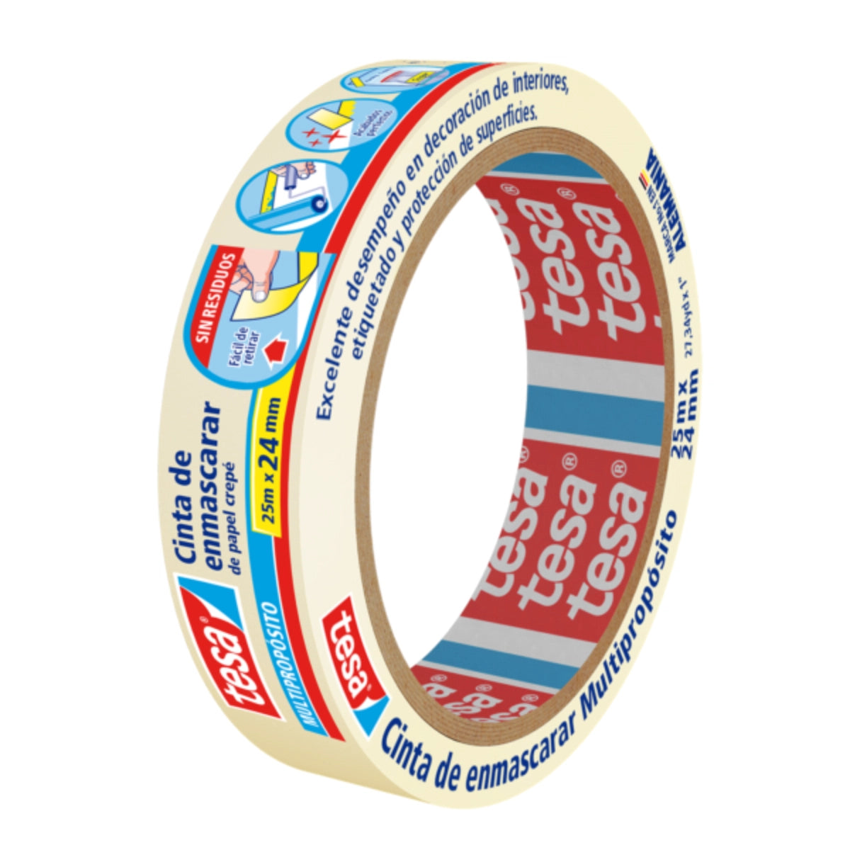 Cinta de Enmascarar Tesa 24mmx25 Metros