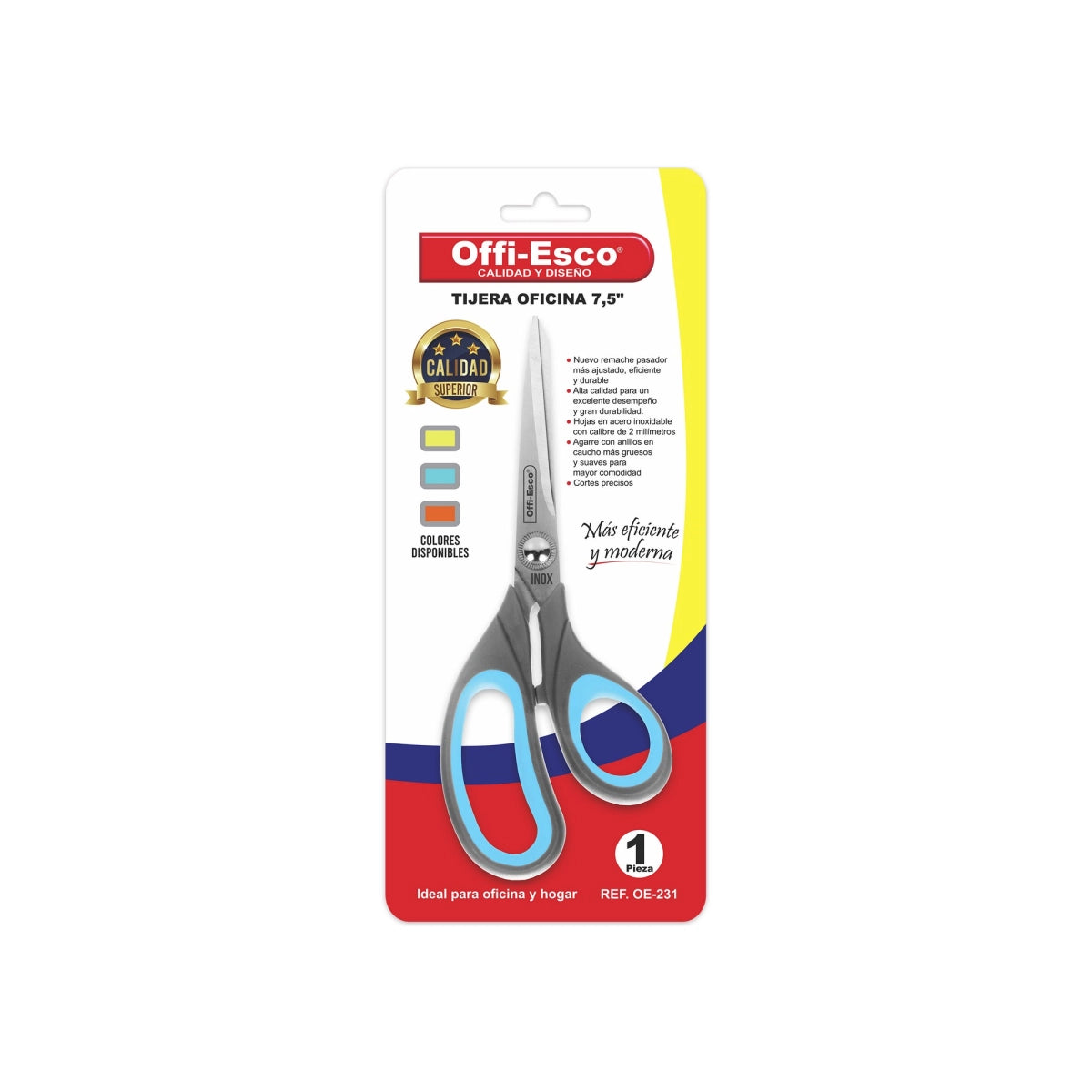 Tijera Oficina 7,5" Pulgadas Offi-Esco OE-231