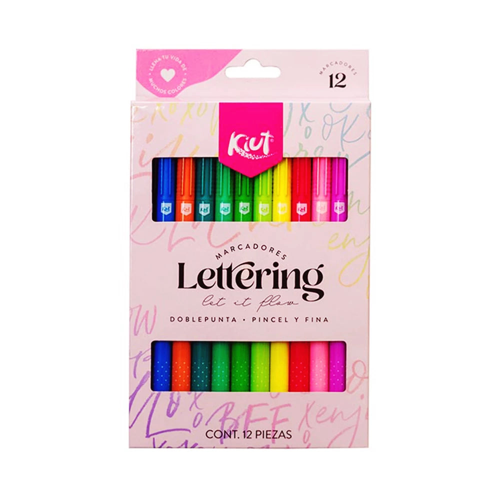 Plumones Lettering Kiut x12 Unidades